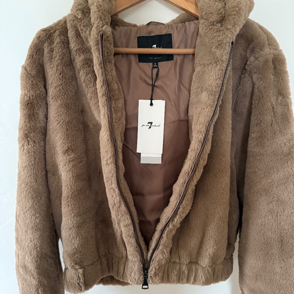 7 Mankind Fauc Fur bomber jacket